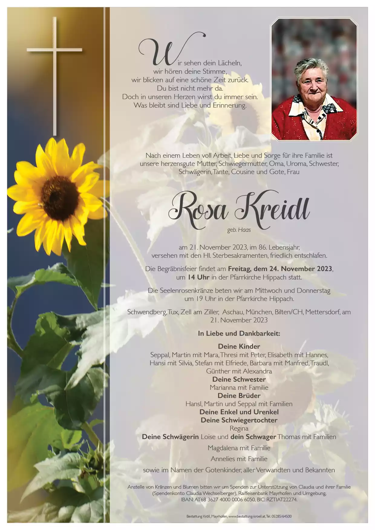 Parte von Rosa Kreidl